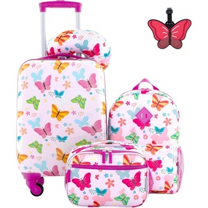 image:imageTravelers Club 5 Piece Kids Luggage Set ButterflyButterfly