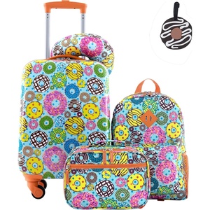 image:imageTravelers Club 5 Piece Kids Luggage Set ButterflyDonut