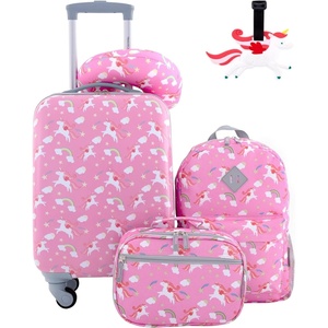 image:imageTravelers Club 5 Piece Kids Luggage Set ButterflyUnicorn