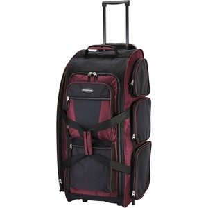 image:imageTravelers Club Xpedition 30 Inch MultiPocket Upright Rolling Duffel BagCrimson Red