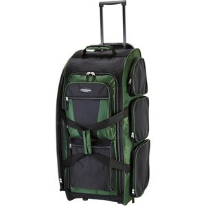 image:imageTravelers Club Xpedition 30 Inch MultiPocket Upright Rolling Duffel BagForest Green