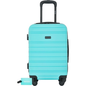 image:imagekensie 22 Peonies Hardside CarryOn Luggage with ID Tag BlackPool Blue