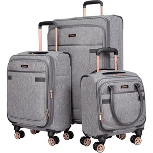 image:imagekensie Hudson Softside 3Piece Spinner Luggage Set Heather GrayHeather Gray