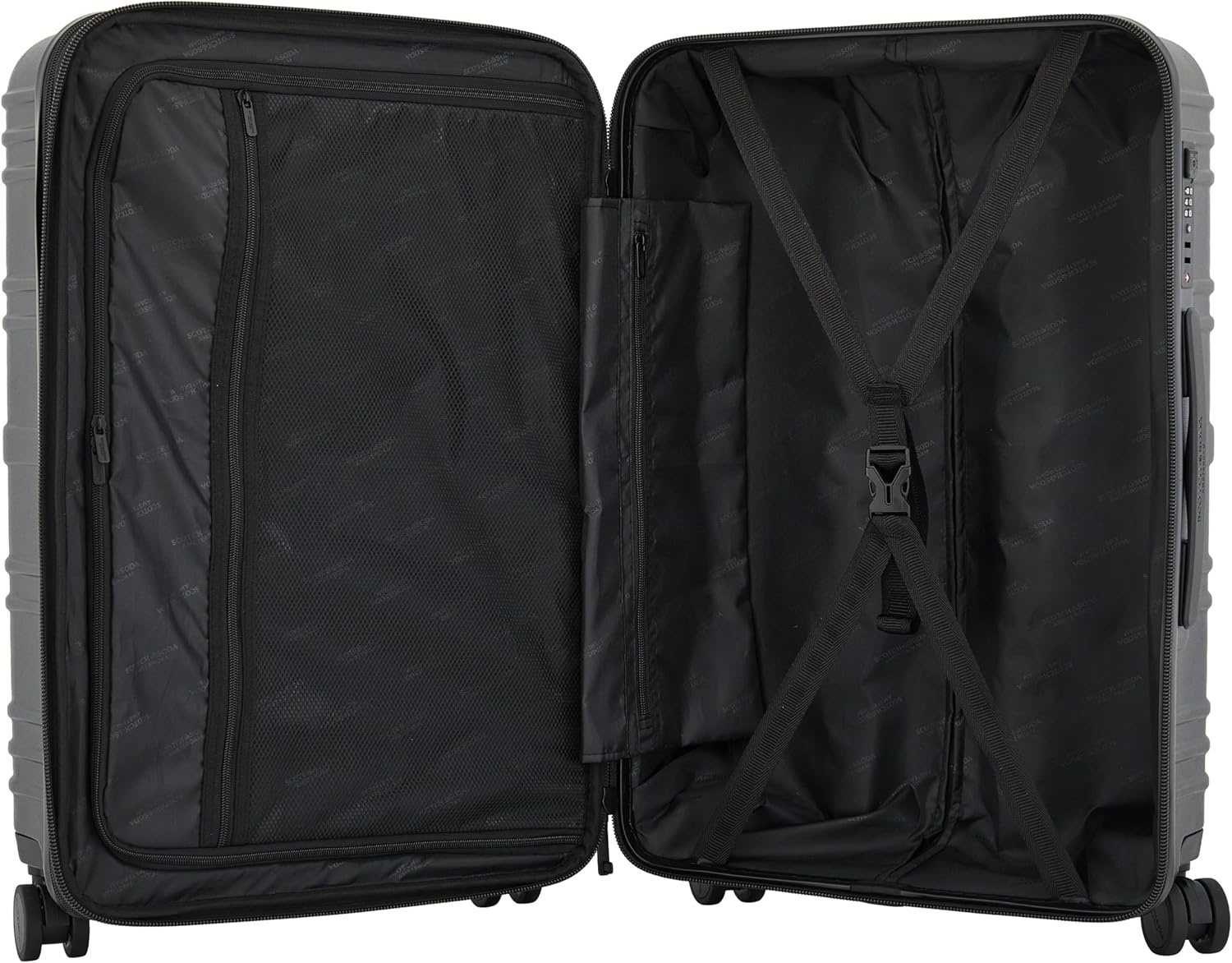 image:imageSCOTCH amp SODA Rotterdam Expandable Hardside Luggage Travertine 3 Piece SetBlack