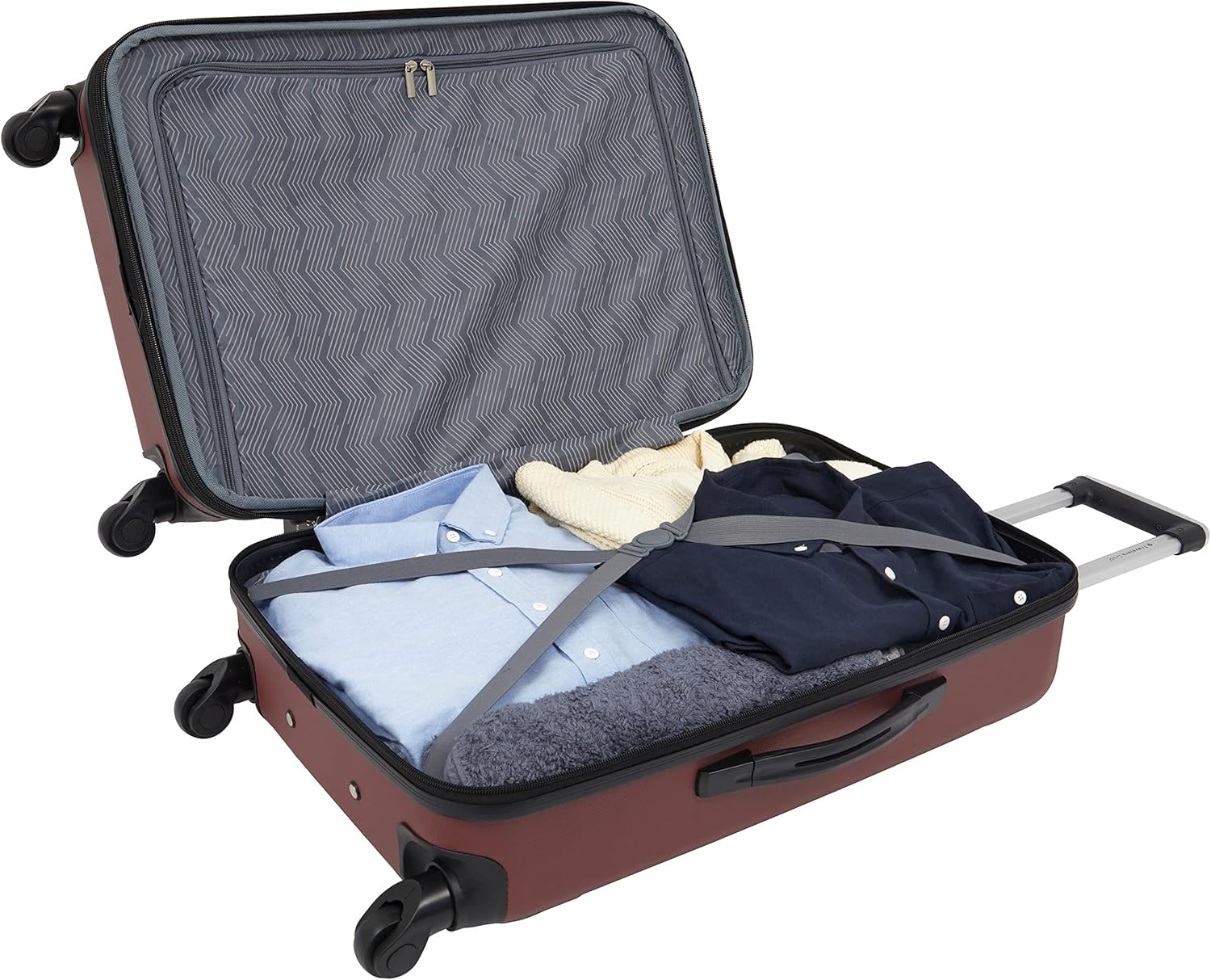 image:imageTravelers Club Chicago Hardside Expandable Spinner Luggage Apple Butter 5 Piece SetApple Butter