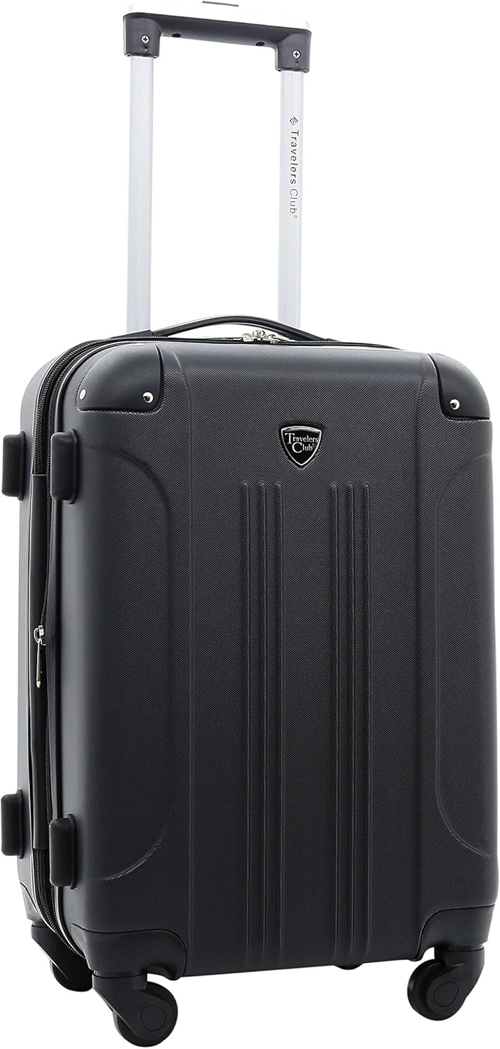 image:imageTravelers Club Chicago Hardside Expandable Spinner Luggage Apple Butter 5 Piece SetBlack