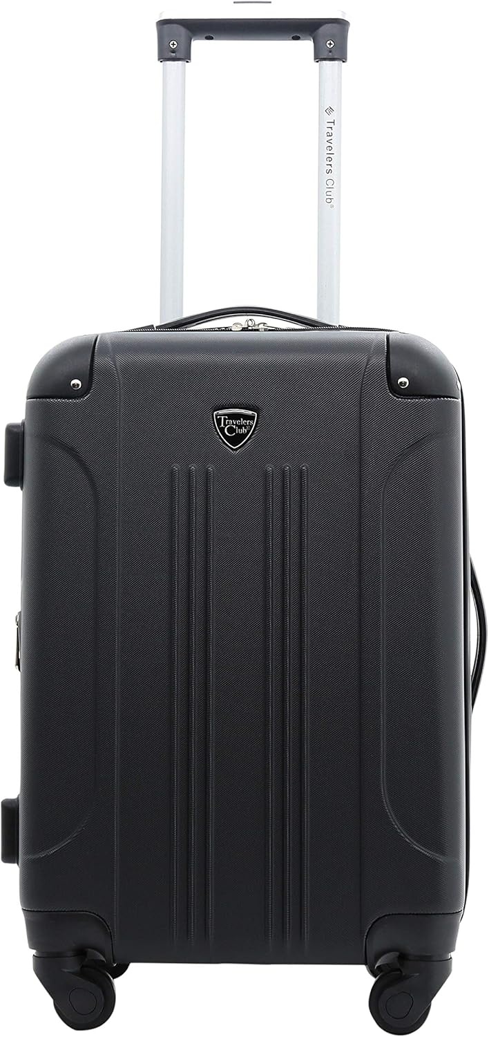 image:imageTravelers Club Chicago Hardside Expandable Spinner Luggage Apple Butter 5 Piece SetBlack