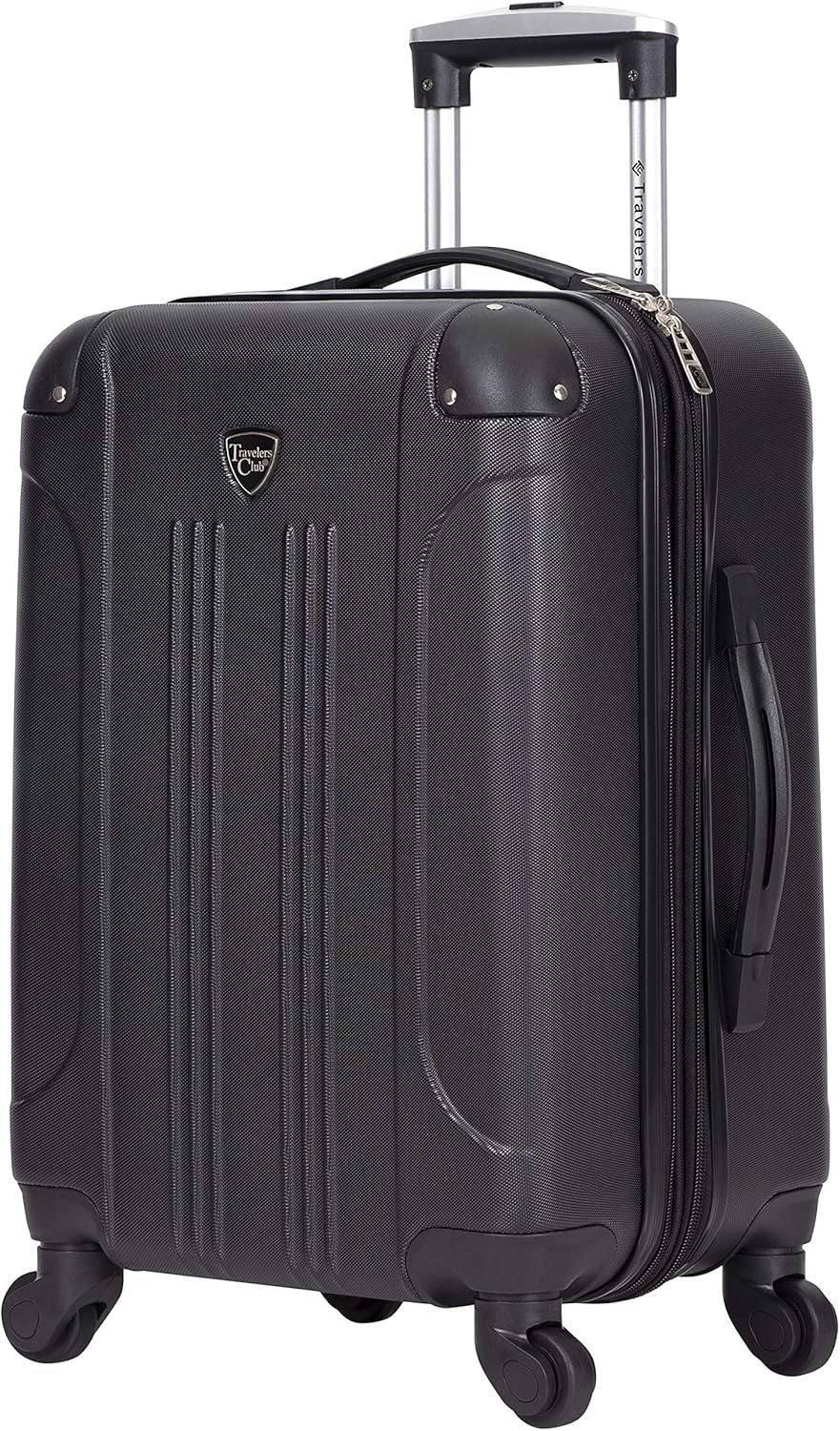 image:imageTravelers Club Chicago Hardside Expandable Spinner Luggage Apple Butter 5 Piece SetBlack