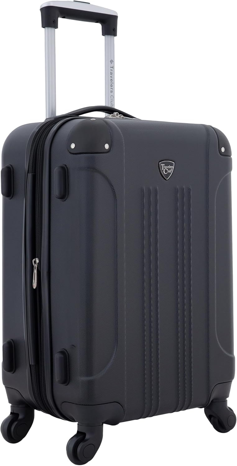 image:imageTravelers Club Chicago Hardside Expandable Spinner Luggage Apple Butter 5 Piece SetBlack
