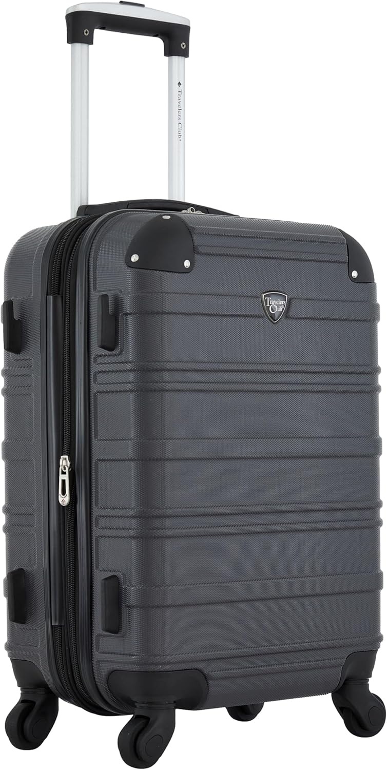 image:imageTravelers Club Chicago Hardside Expandable Spinner Luggage Apple Butter 5 Piece SetBlackened Pearl