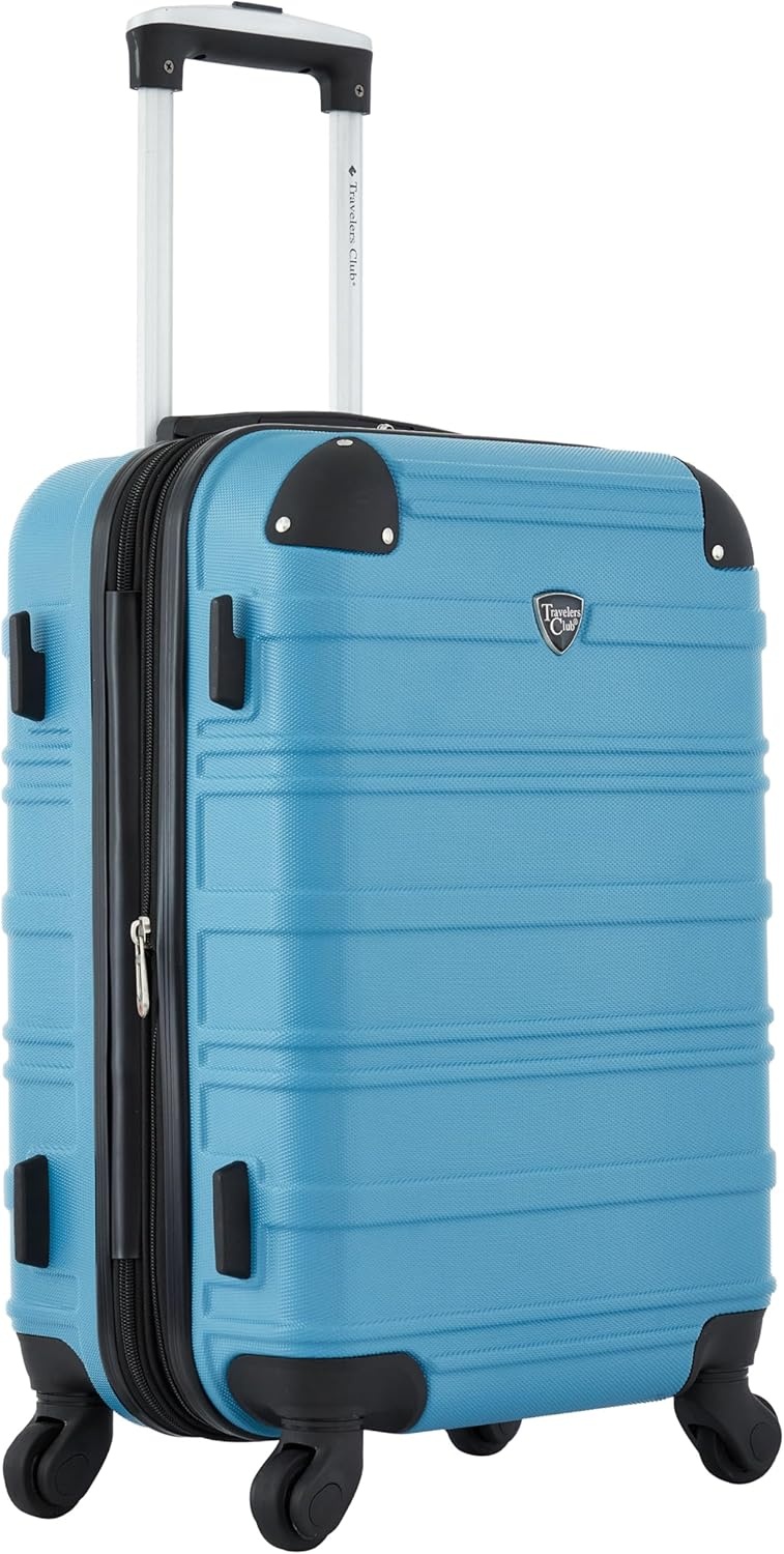 image:imageTravelers Club Chicago Hardside Expandable Spinner Luggage Apple Butter 5 Piece SetBlue Moon