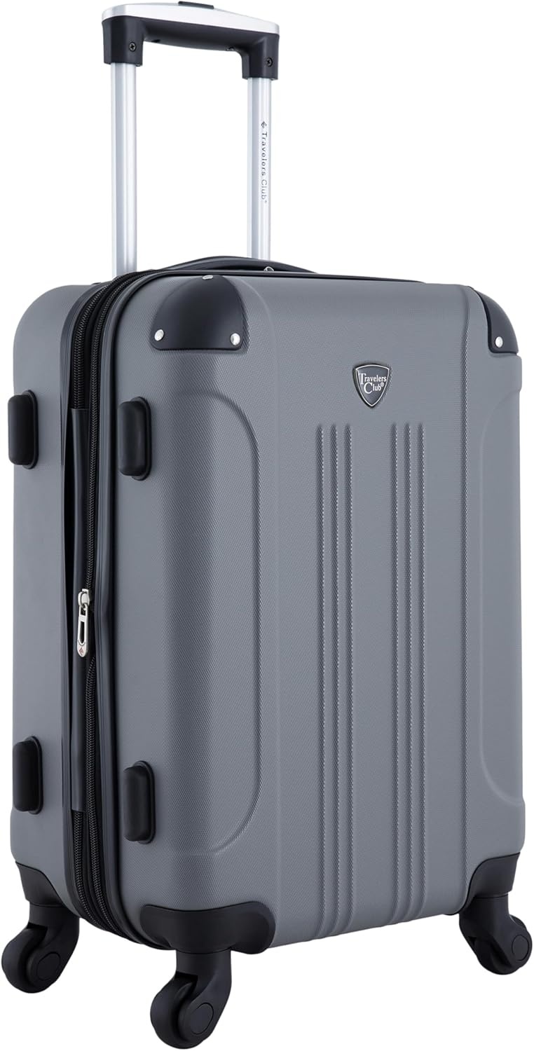 image:imageTravelers Club Chicago Hardside Expandable Spinner Luggage Apple Butter 5 Piece SetCharcoal