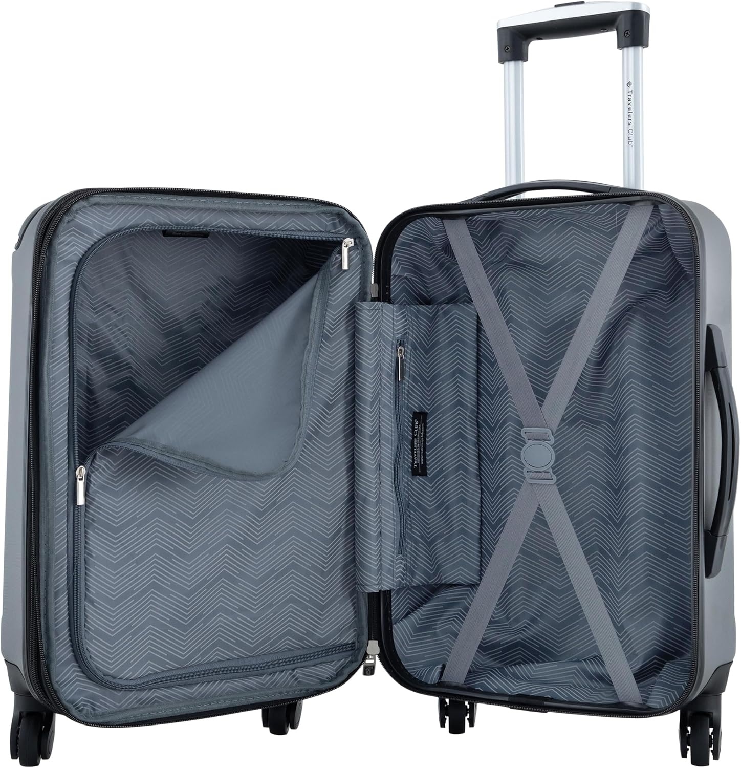 image:imageTravelers Club Chicago Hardside Expandable Spinner Luggage Apple Butter 5 Piece SetCharcoal