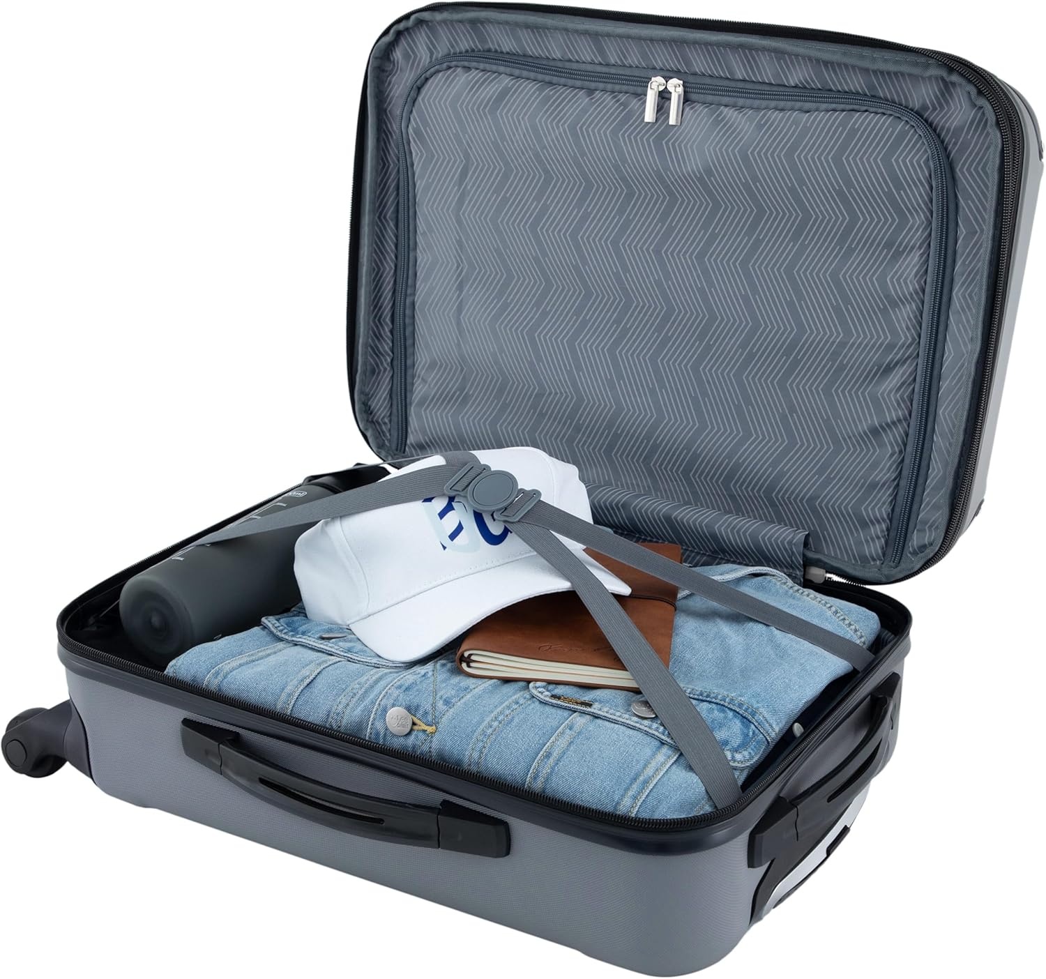 image:imageTravelers Club Chicago Hardside Expandable Spinner Luggage Apple Butter 5 Piece SetCharcoal