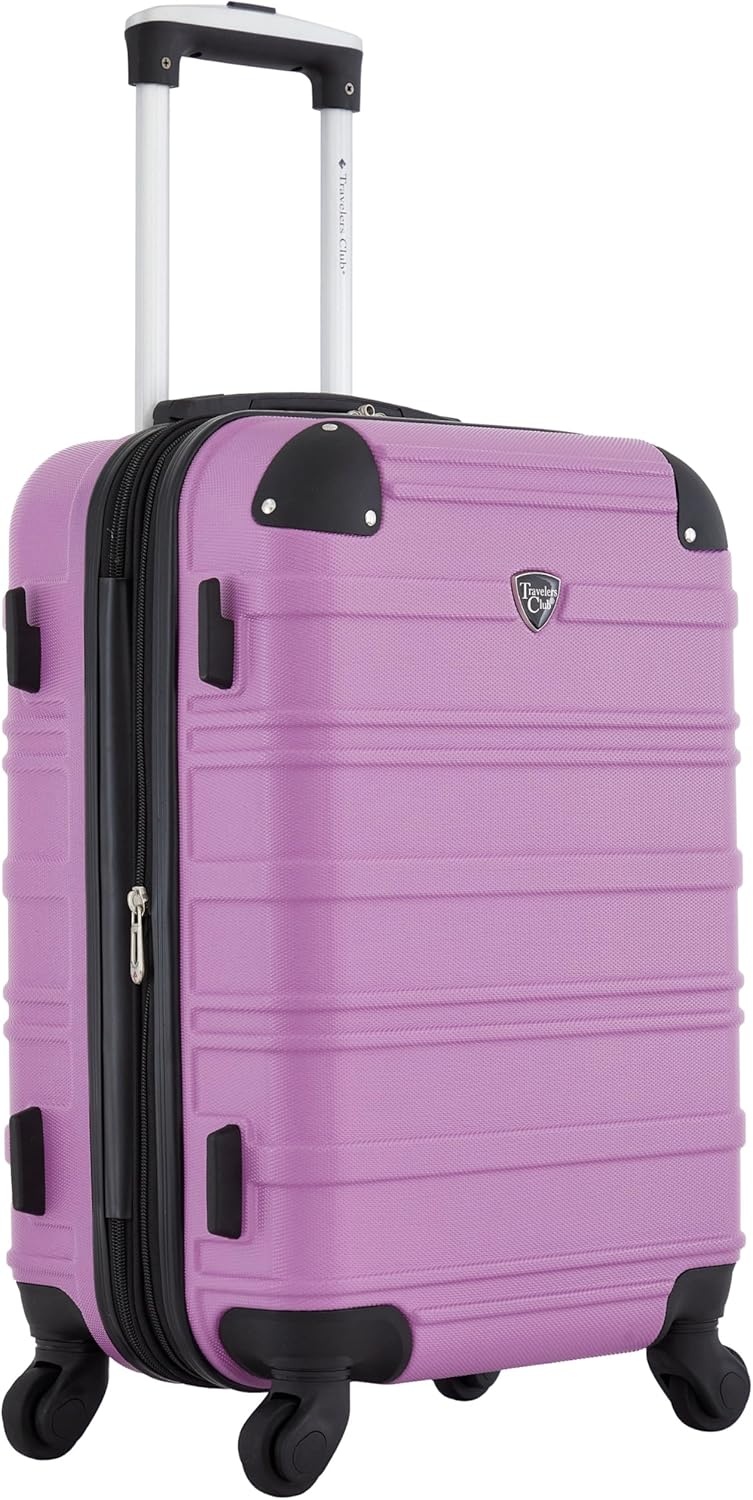 image:imageTravelers Club Chicago Hardside Expandable Spinner Luggage Apple Butter 5 Piece SetMulberry