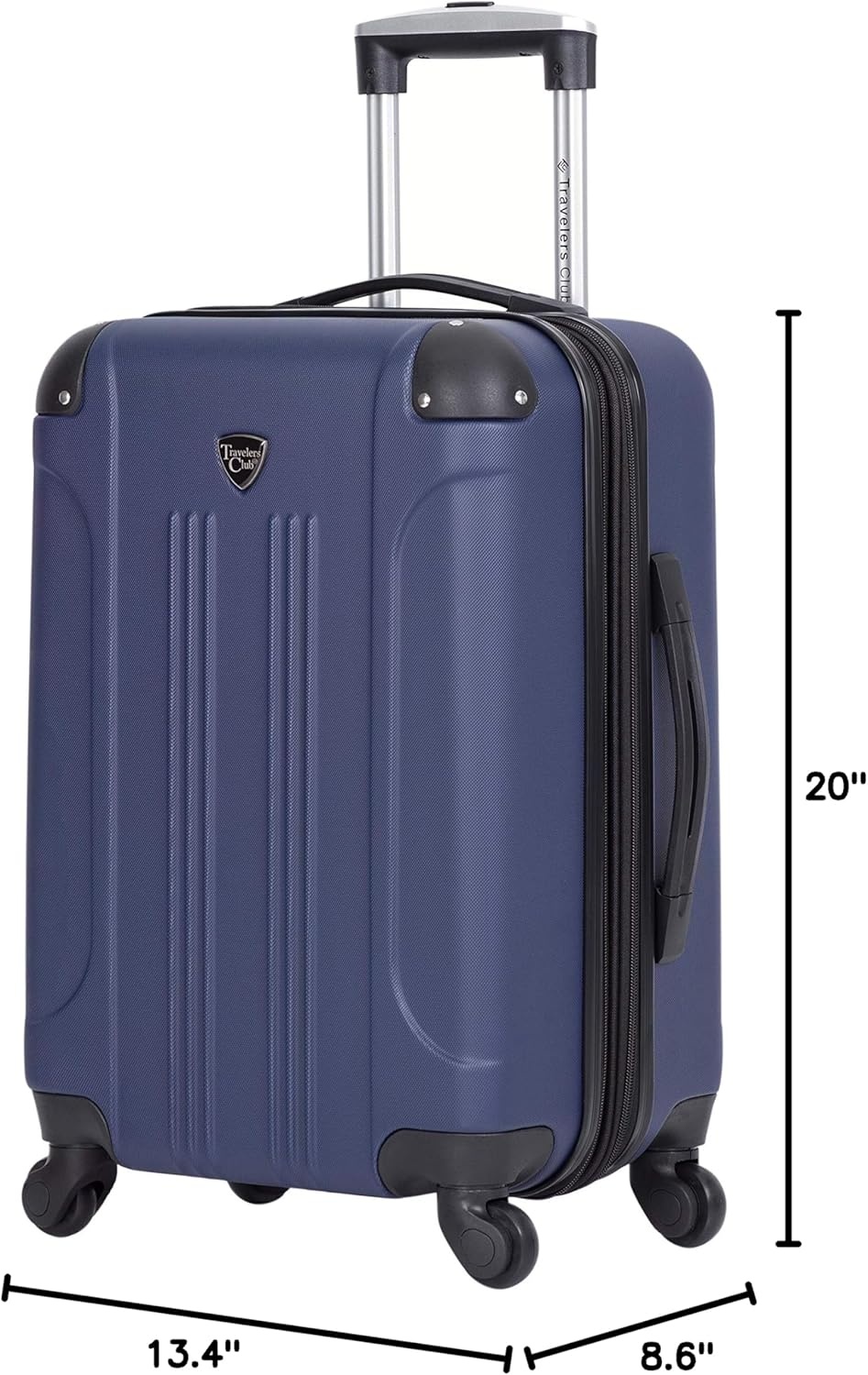 image:imageTravelers Club Chicago Hardside Expandable Spinner Luggage Apple Butter 5 Piece SetNavy Blue