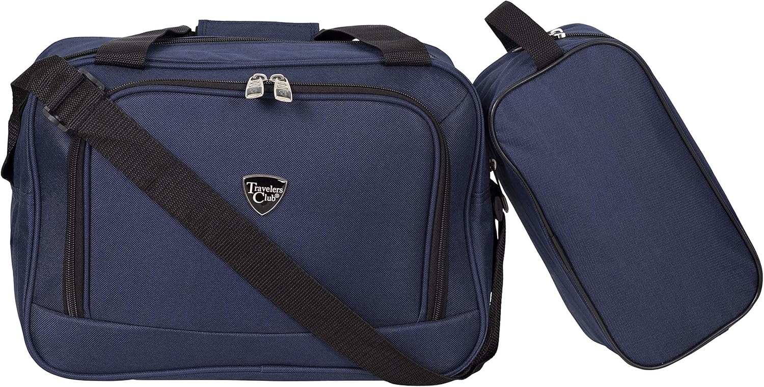 image:imageTravelers Club Chicago Hardside Expandable Spinner Luggage Apple Butter 5 Piece SetNavy Blue