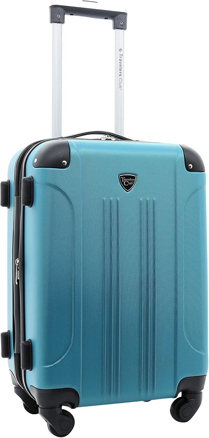 image:imageTravelers Club Chicago Hardside Expandable Spinner Luggage Apple Butter 5 Piece SetTeal