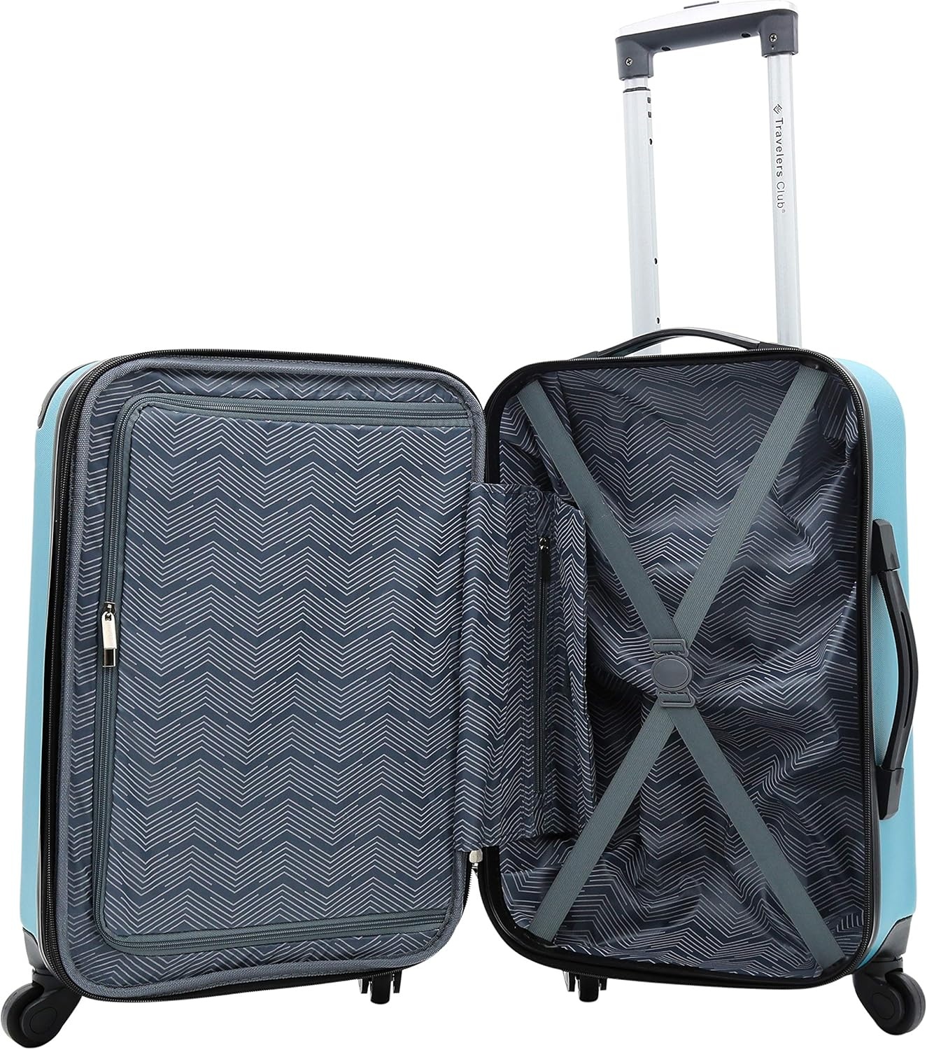 image:imageTravelers Club Chicago Hardside Expandable Spinner Luggage Apple Butter 5 Piece SetTeal