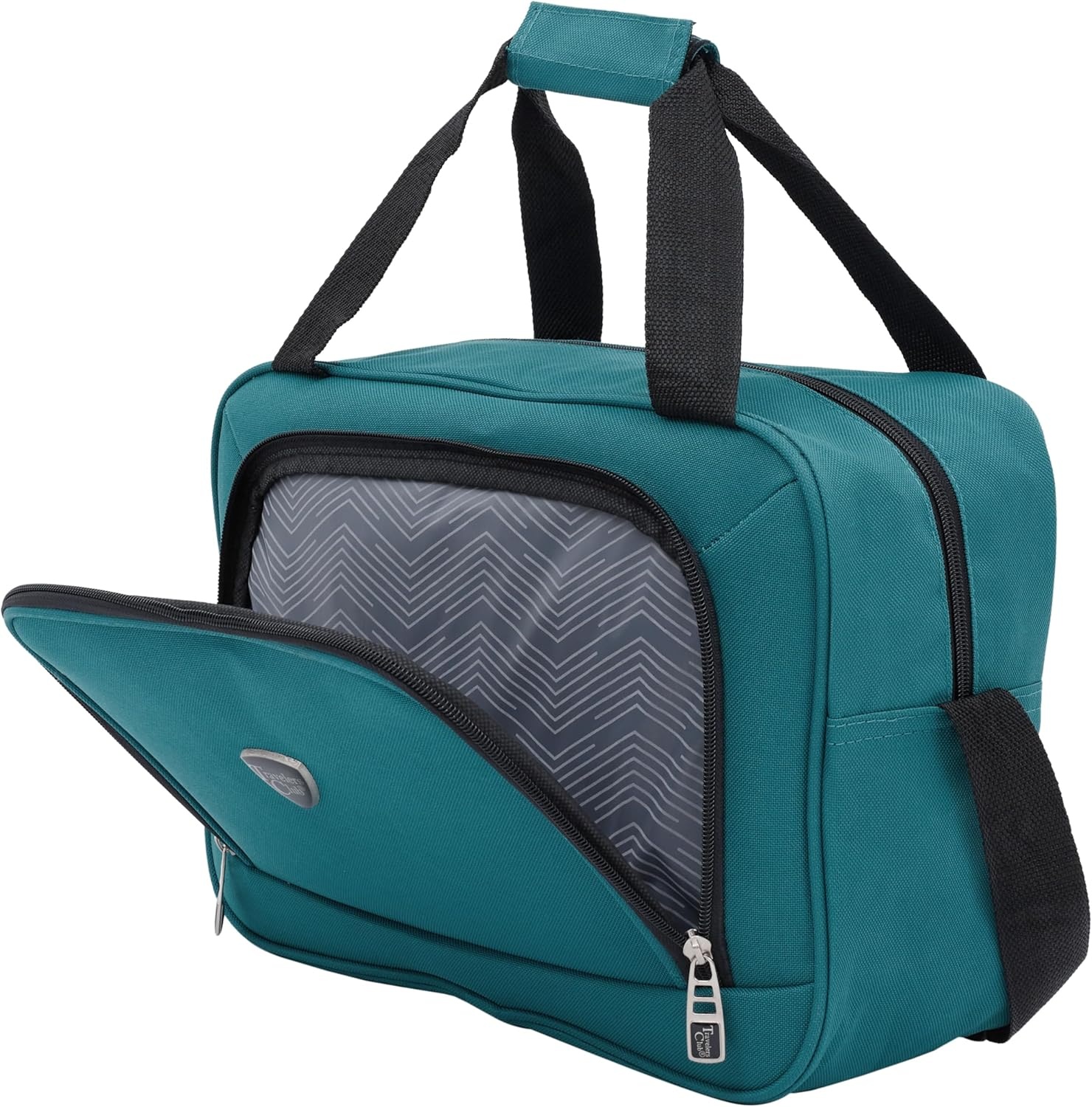 image:imageTravelers Club Chicago Hardside Expandable Spinner Luggage Apple Butter 5 Piece SetTeal