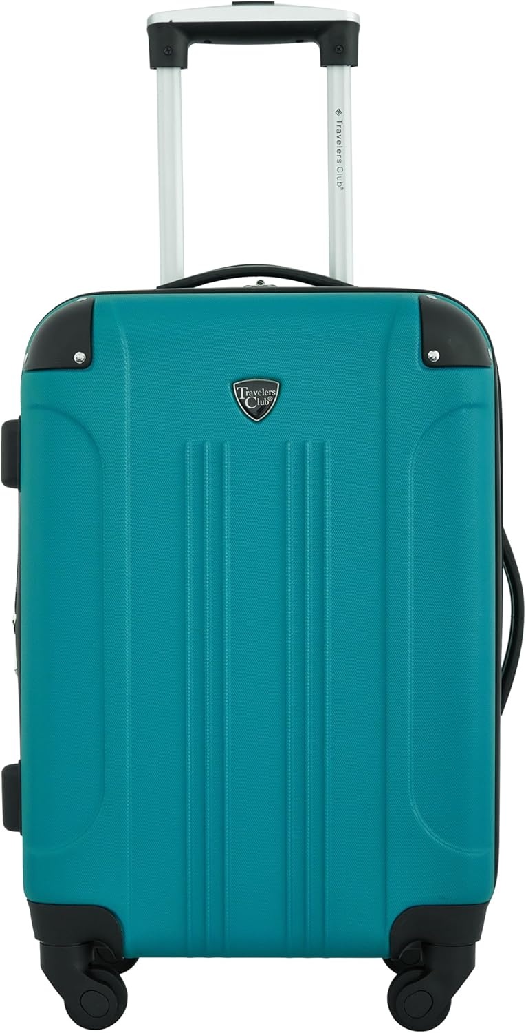 image:imageTravelers Club Chicago Hardside Expandable Spinner Luggage Apple Butter 5 Piece SetTeal