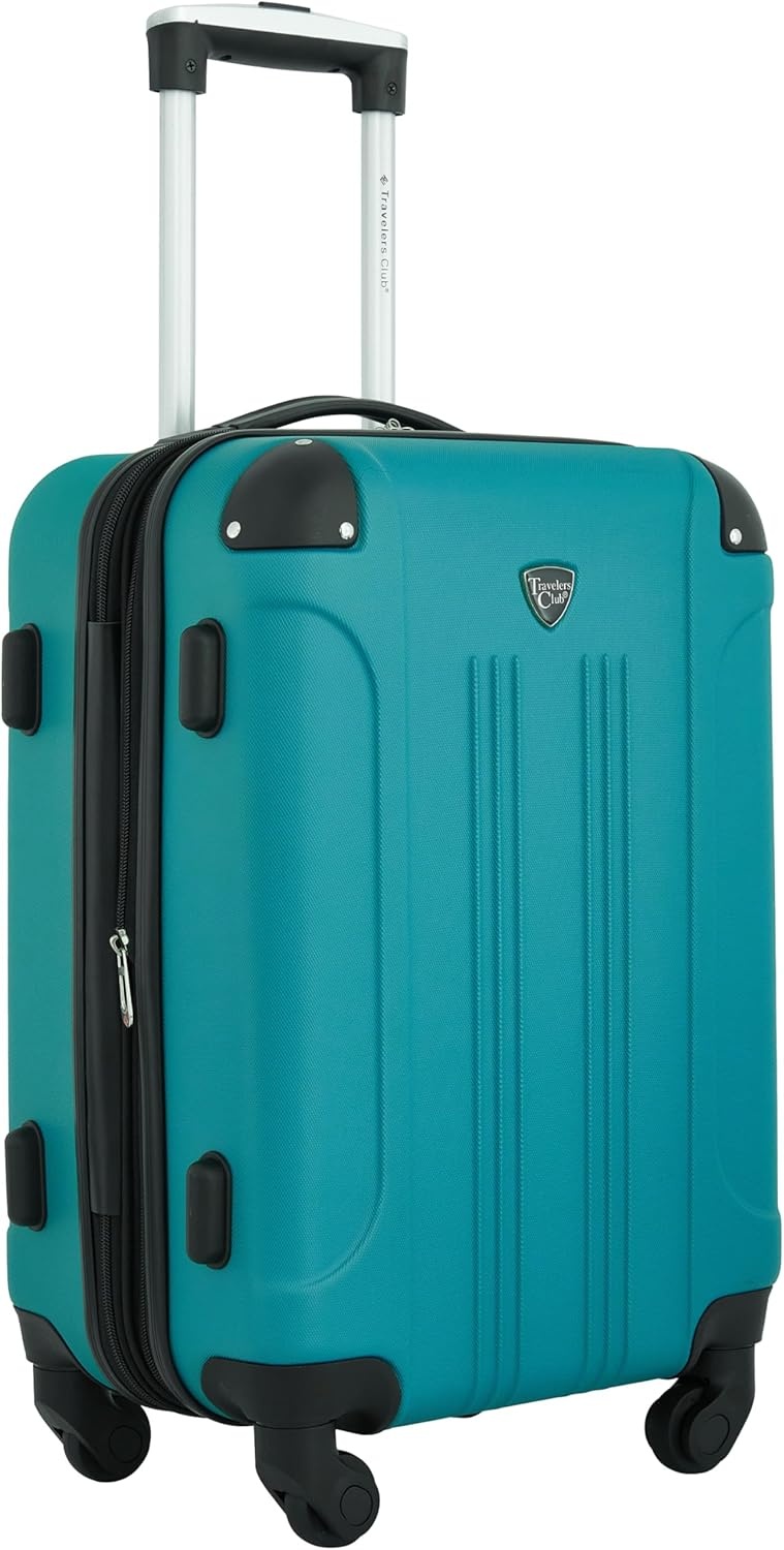 image:imageTravelers Club Chicago Hardside Expandable Spinner Luggage Apple Butter 5 Piece SetTeal
