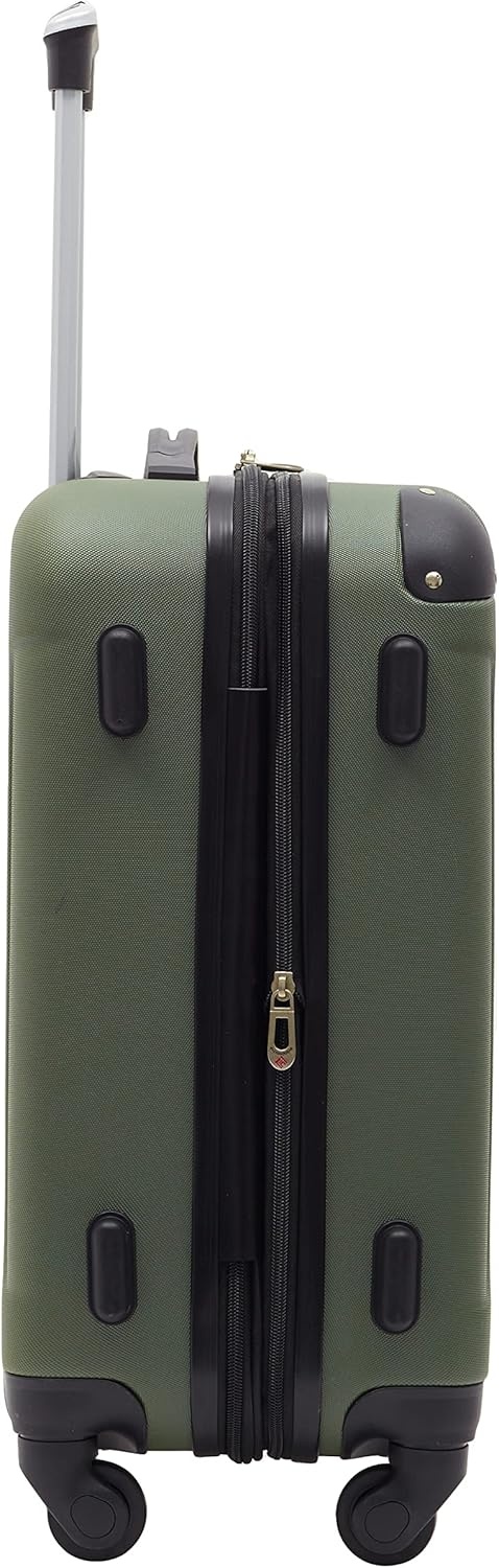 image:imageTravelers Club Chicago Hardside Expandable Spinner Luggage Apple Butter 5 Piece SetThyme Green