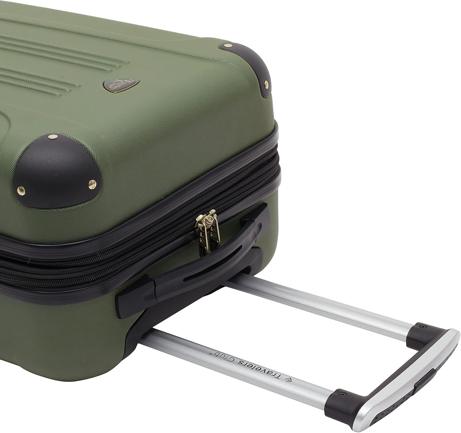 image:imageTravelers Club Chicago Hardside Expandable Spinner Luggage Apple Butter 5 Piece SetThyme Green