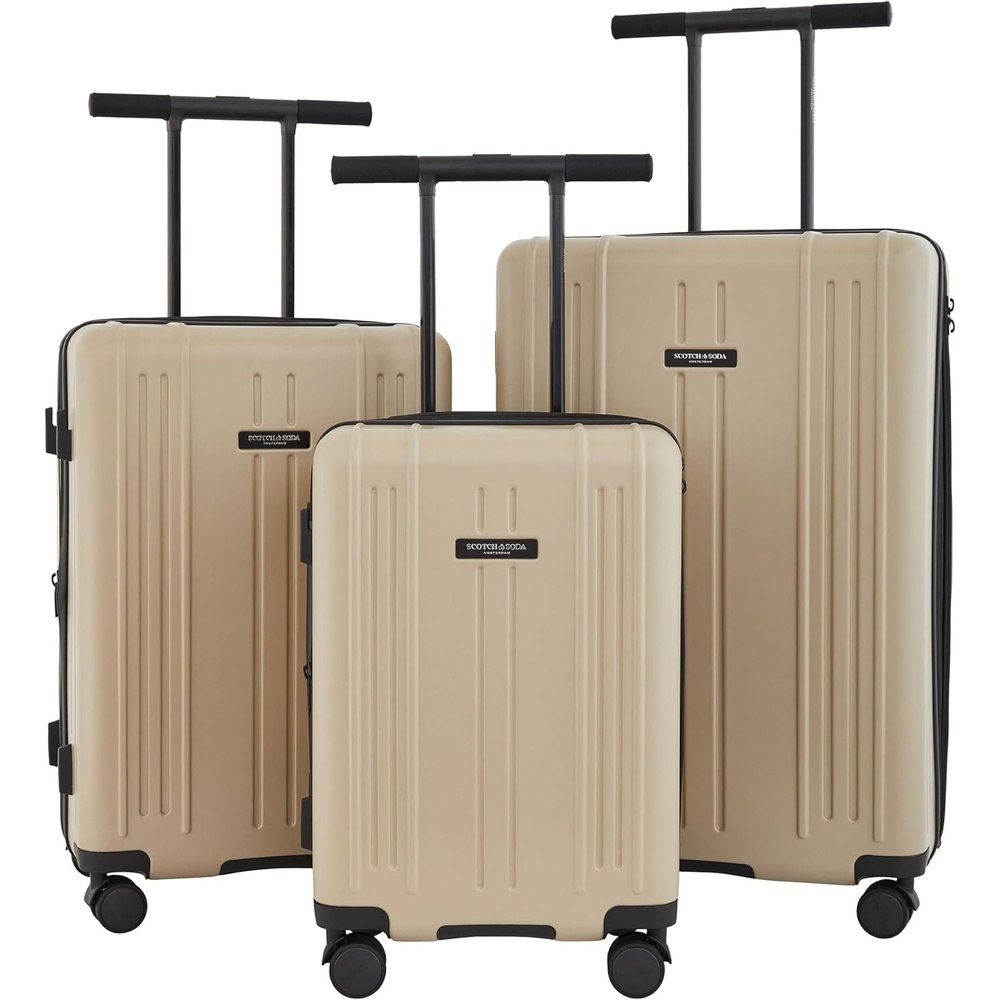image:imageSCOTCH amp SODA Eindhoven WingOn Expandable Luggage Mystic Blue 3 Piece SetTravertine