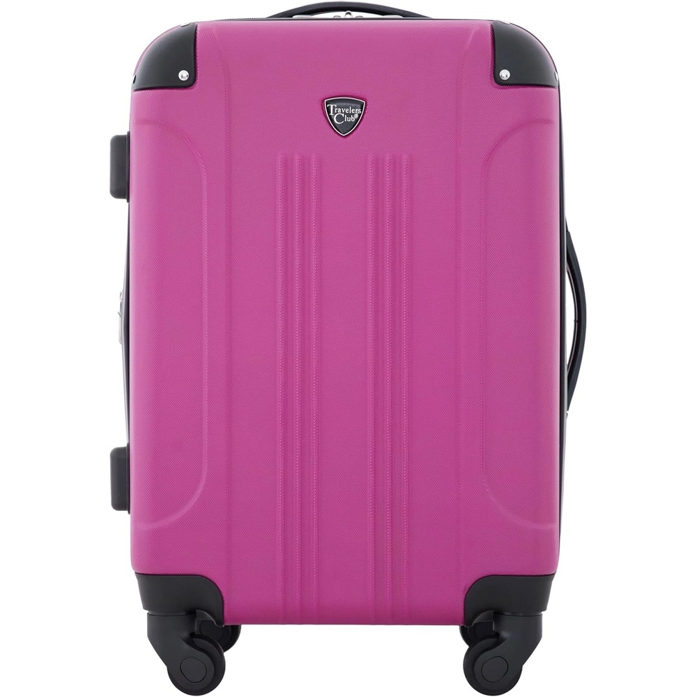 image:imageTravelers Club Chicago Hardside Expandable Spinner Luggage Apple Butter 5 Piece SetFuchsia