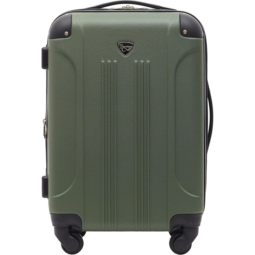 image:imageTravelers Club Chicago Hardside Expandable Spinner Luggage Apple Butter 5 Piece SetThyme Green