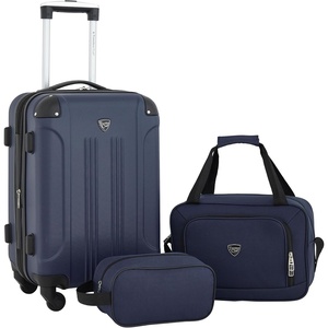 image:imageTravelers Club Chicago Hardside Expandable Spinner Luggage Apple Butter 5 Piece SetNavy Blue