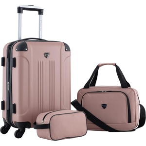 image:imageTravelers Club Chicago Hardside Expandable Spinner Luggage Apple Butter 5 Piece SetRose Gold