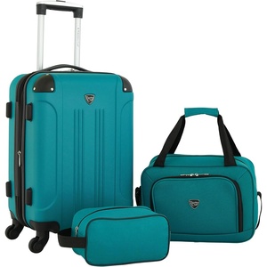 image:imageTravelers Club Chicago Hardside Expandable Spinner Luggage Apple Butter 5 Piece SetTeal