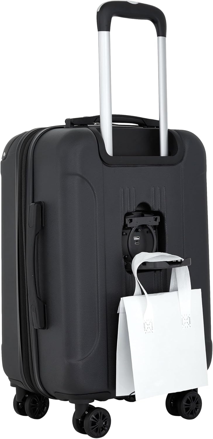 image:imageTravelers Club Chicago Plus Hardside Luggage Mauve 20 CarryOnBlack