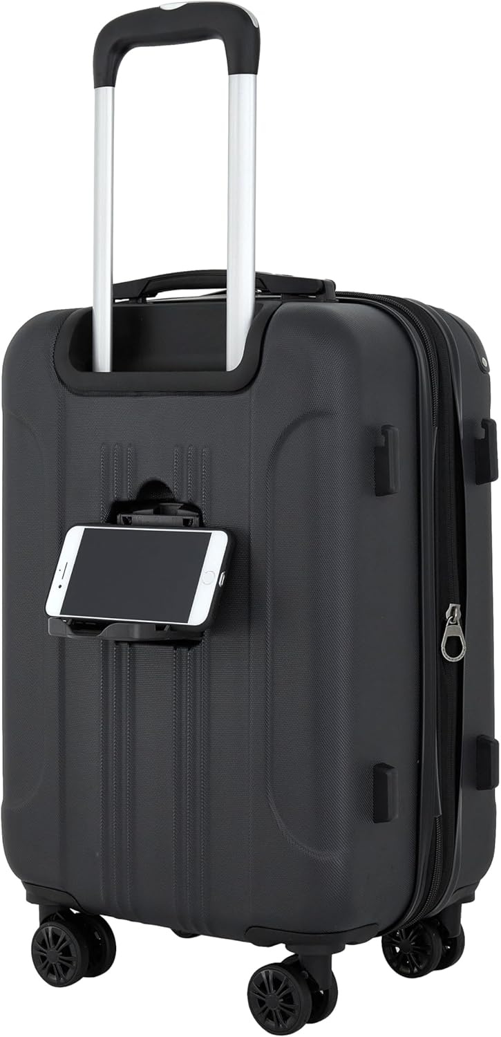 image:imageTravelers Club Chicago Plus Hardside Luggage Mauve 20 CarryOnBlack