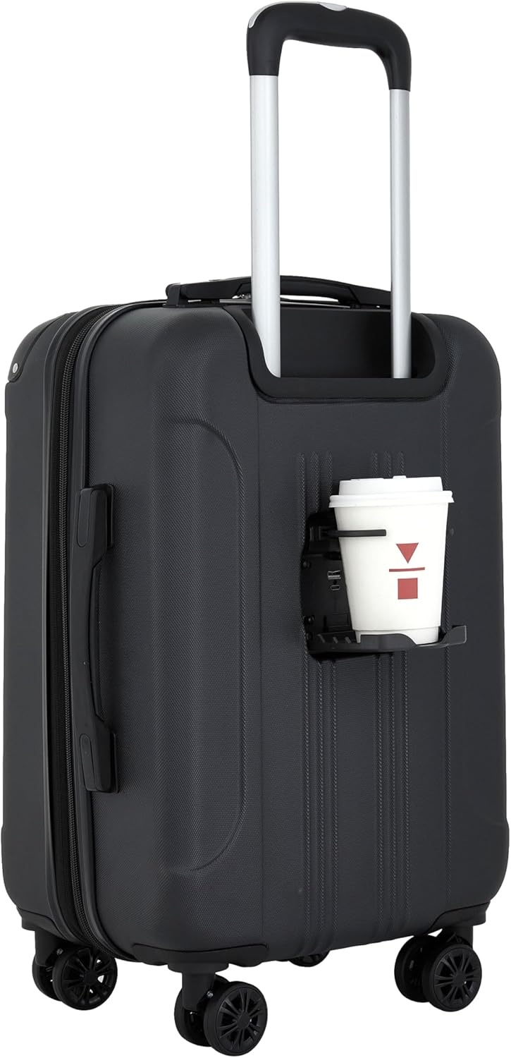image:imageTravelers Club Chicago Plus Hardside Luggage Mauve 20 CarryOnBlack