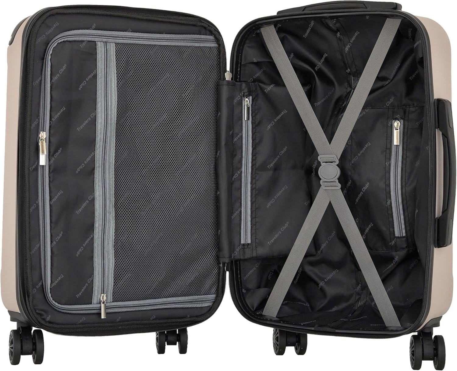 image:imageTravelers Club Chicago Plus Hardside Luggage Mauve 20 CarryOnMushroom