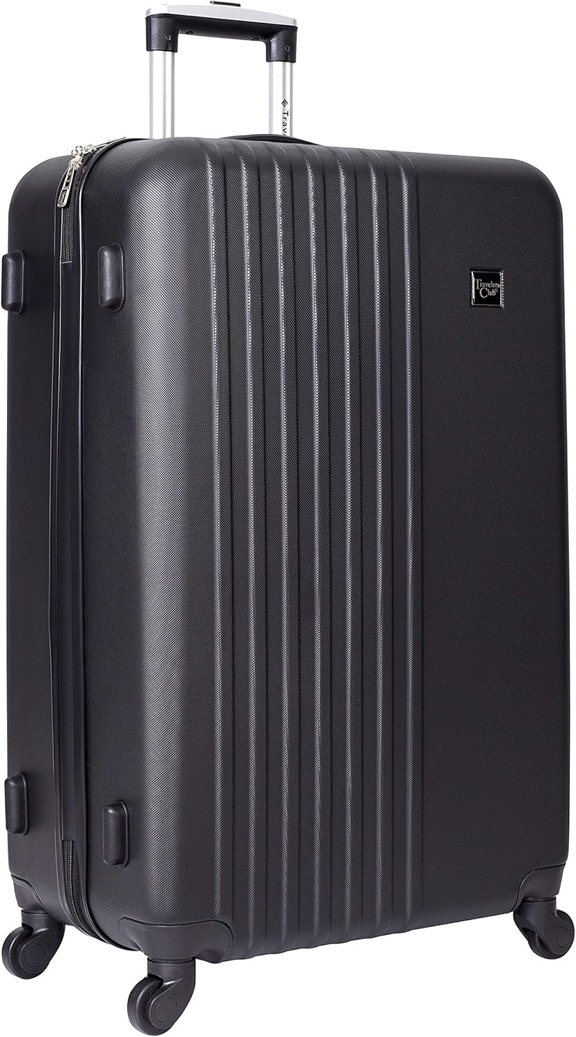 image:imageTravelers Club Cosmo Luggage Silver2 Piece Set 2820Black