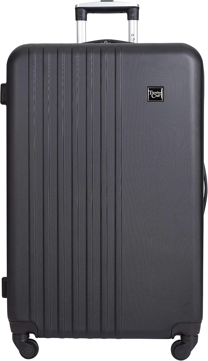 image:imageTravelers Club Cosmo Luggage Silver2 Piece Set 2820Black
