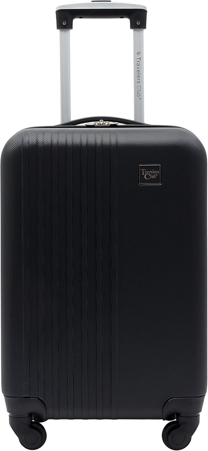 image:imageTravelers Club Cosmo Luggage Silver2 Piece Set 2820Black