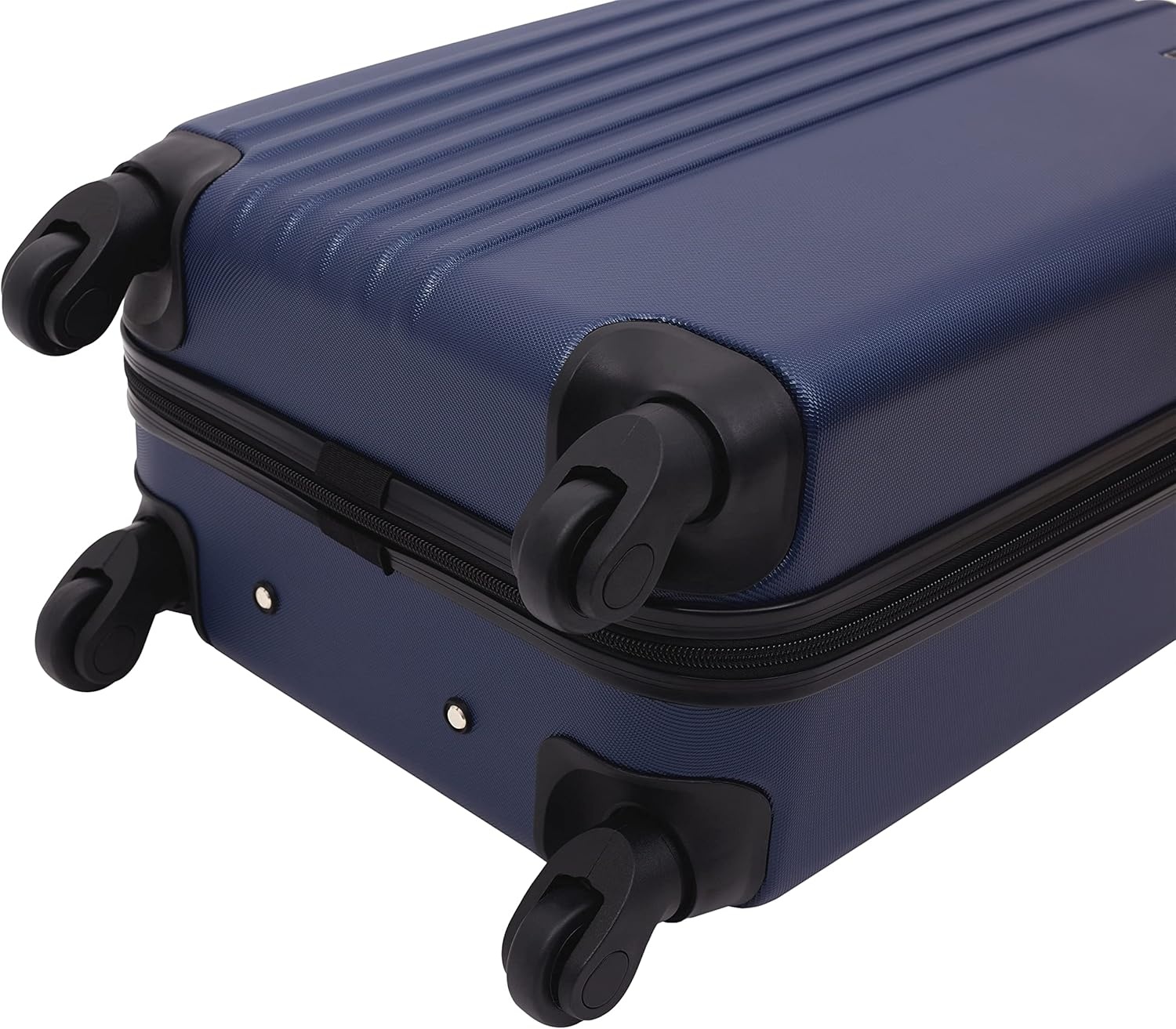 image:imageTravelers Club Cosmo Luggage Silver2 Piece Set 2820Navy Blue