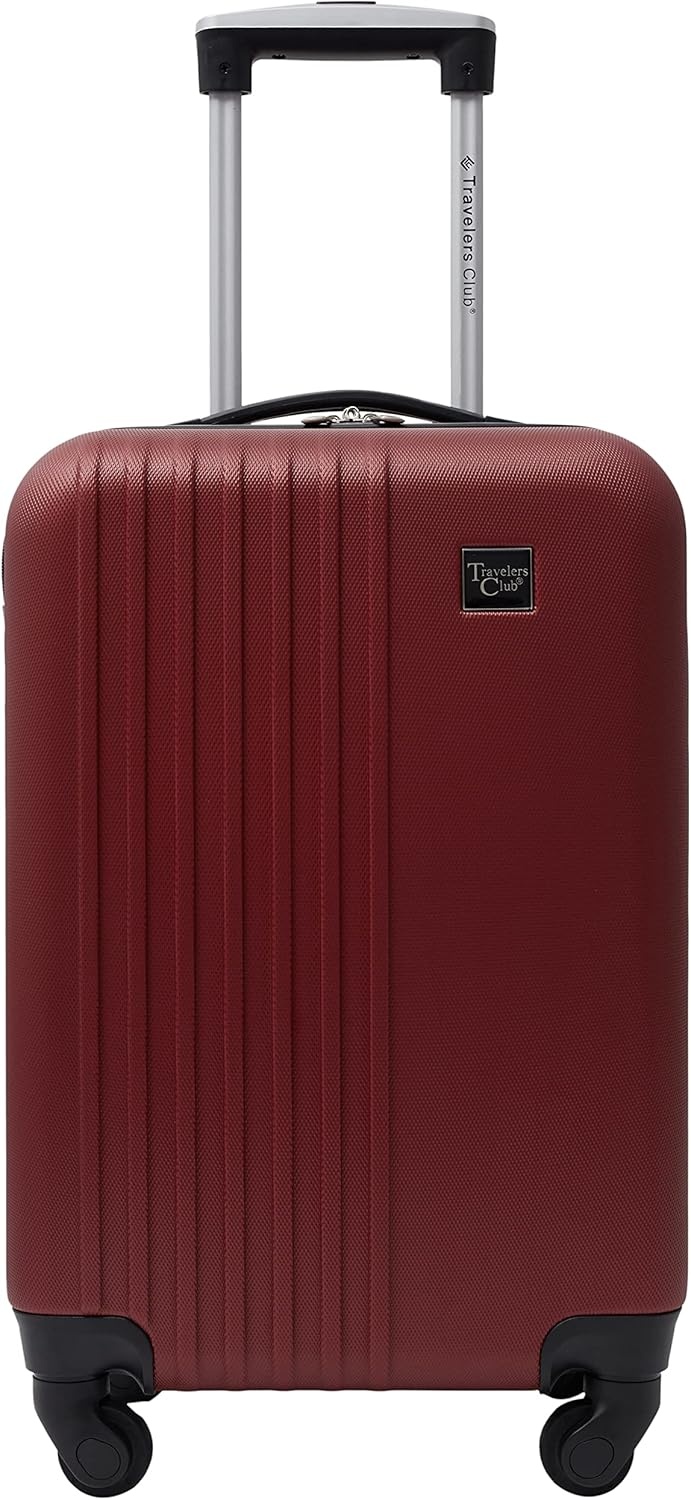 image:imageTravelers Club Cosmo Luggage Silver2 Piece Set 2820Rhubarb Red