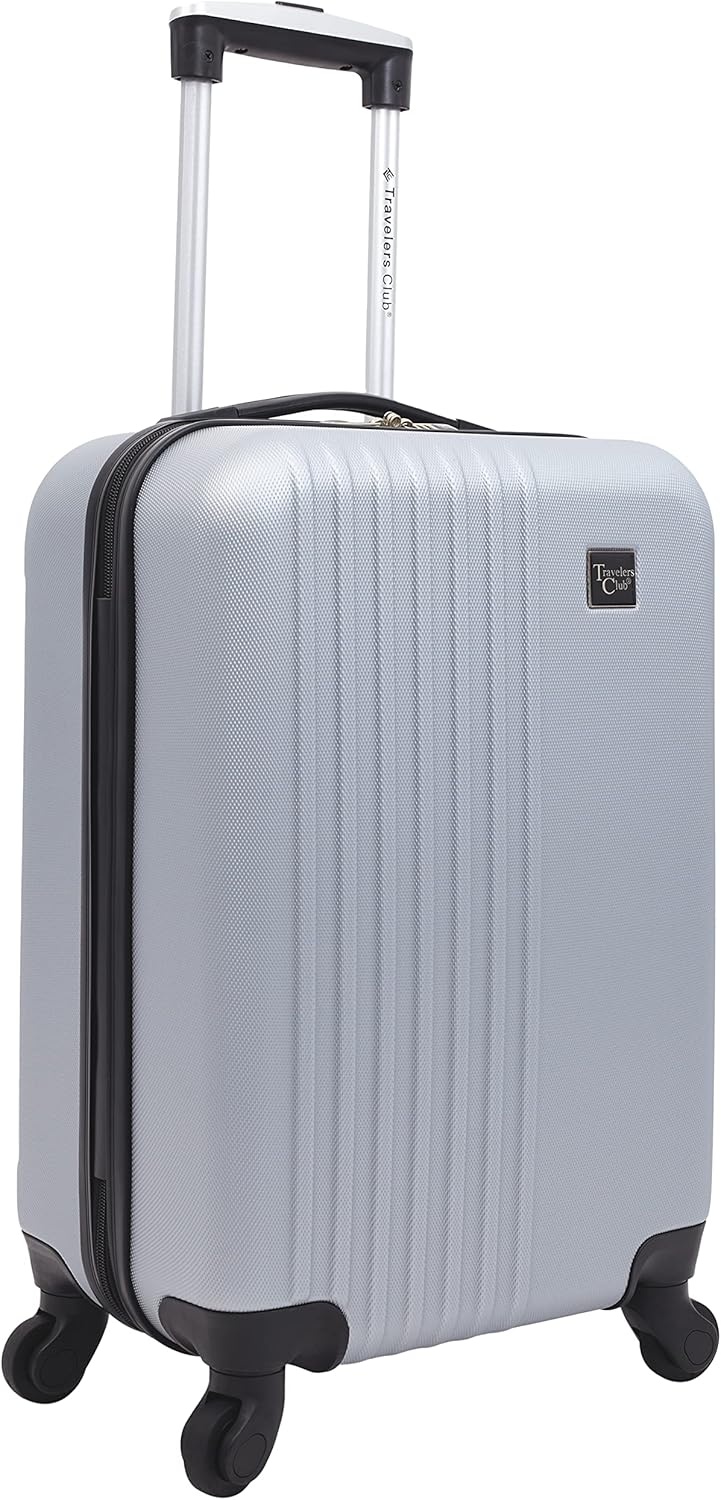 image:imageTravelers Club Cosmo Luggage Silver2 Piece Set 2820Silver