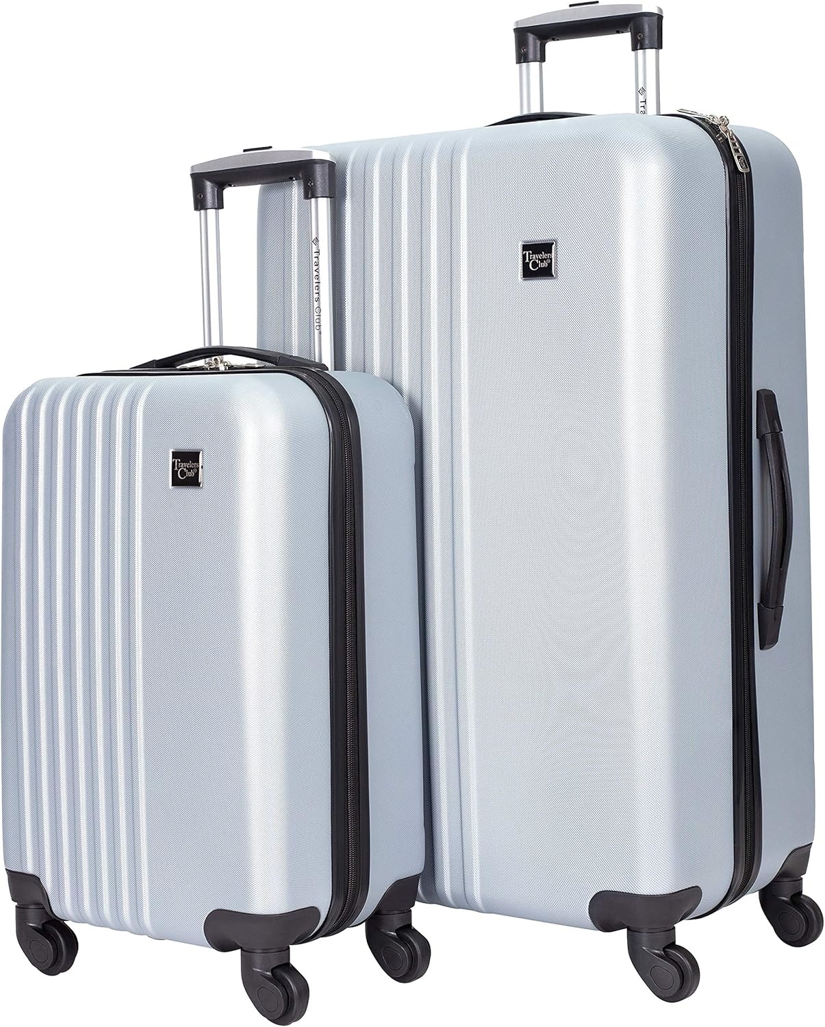 image:imageTravelers Club Cosmo Luggage Silver2 Piece Set 2820Silver