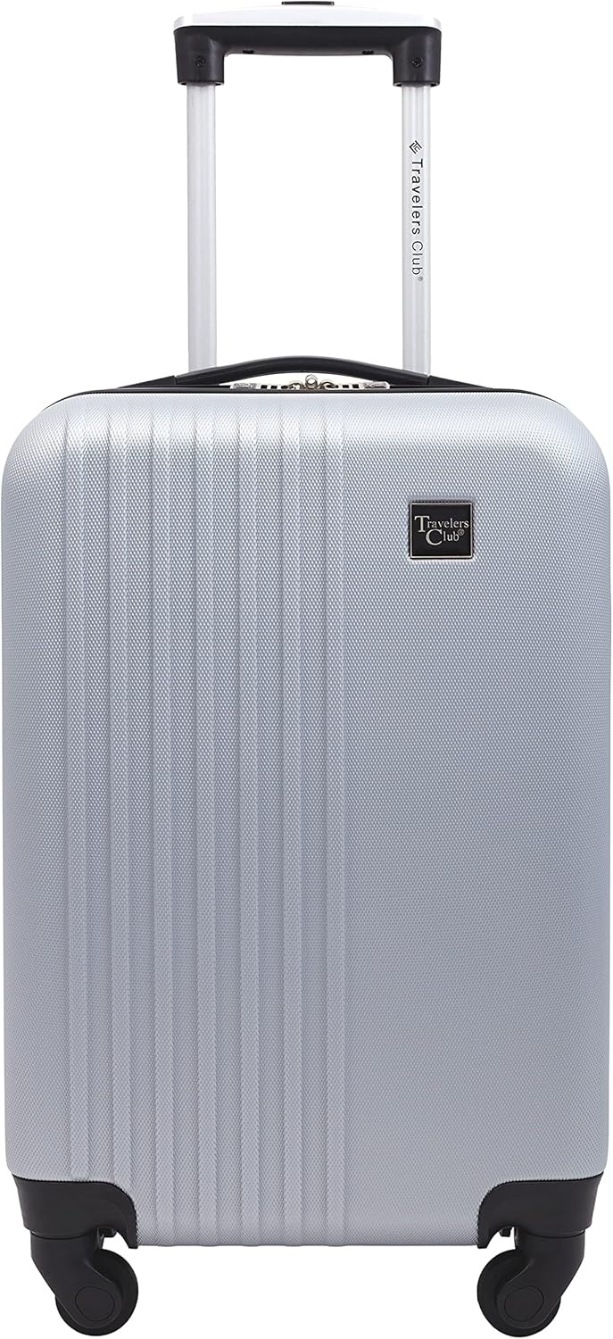 image:imageTravelers Club Cosmo Luggage Silver2 Piece Set 2820Silver