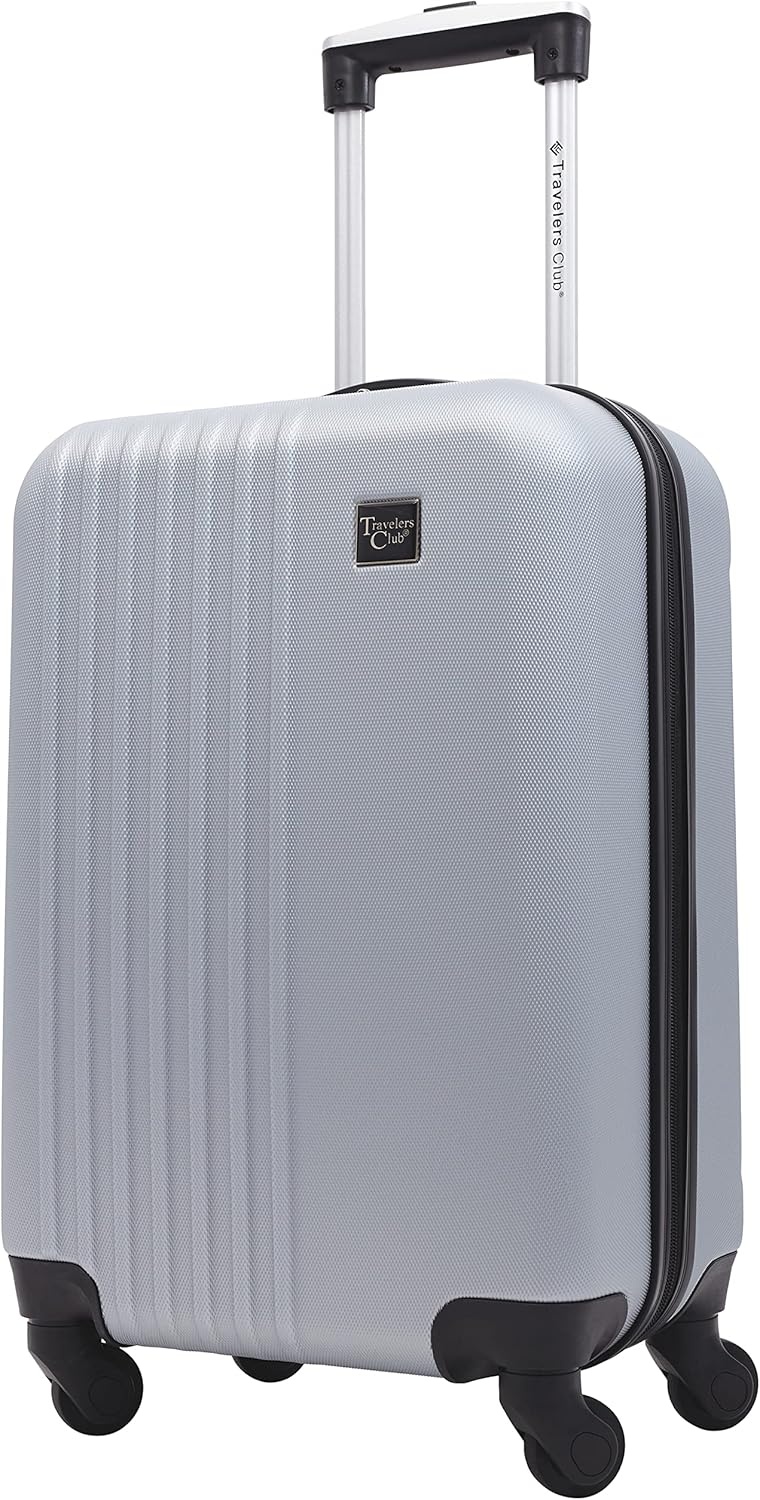 image:imageTravelers Club Cosmo Luggage Silver2 Piece Set 2820Silver