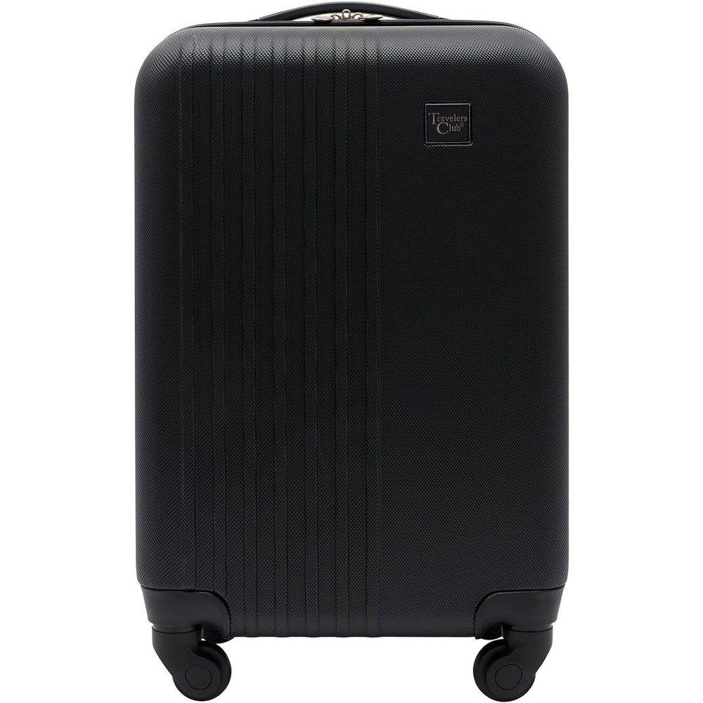 image:imageTravelers Club Cosmo Luggage Silver2 Piece Set 2820Black